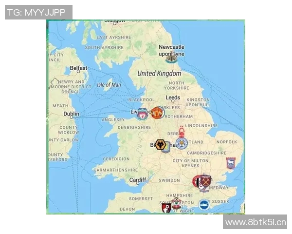 英超球队地理位置分布图解析